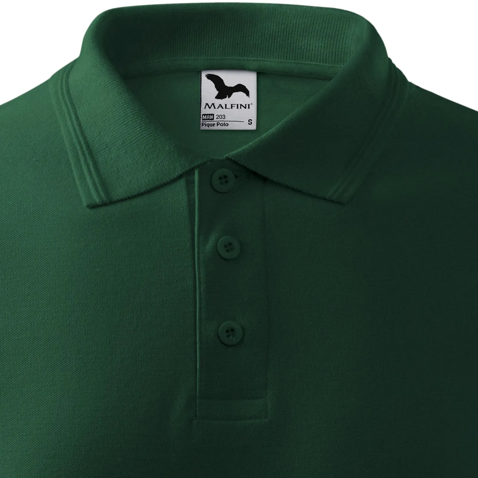 Męska luźna koszulka polo - Zapięcie na 3 guziki