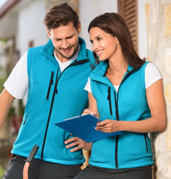 Kontrastowa kamizelka z polaru - Kamizelka polarowa unisex - dla kobiet i mężczyzn