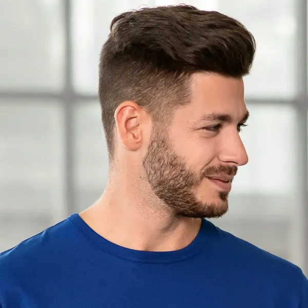 Trwała koszulka męska - Klasyczny okrągły dekolt