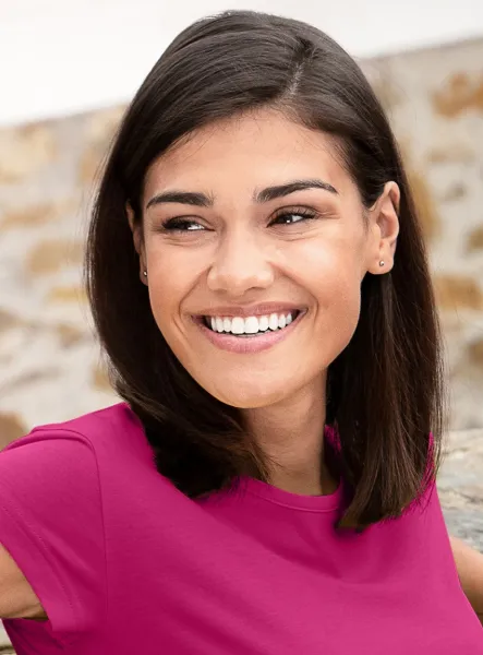 Modna koszulka damska - Klasyczny okrągły dekolt