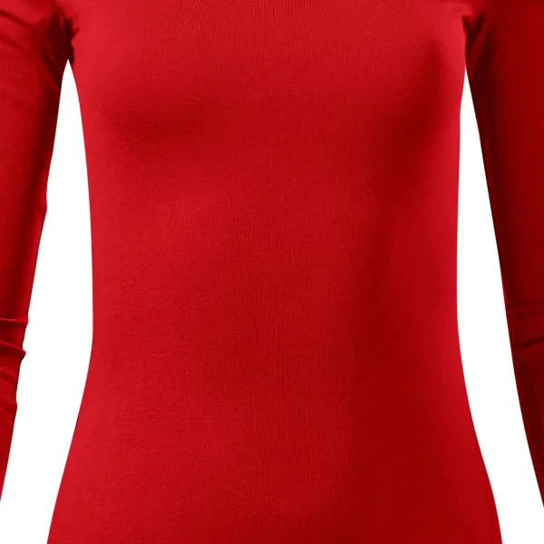 Koszulka damska z długim rękawem - Lekko dopasowany krój