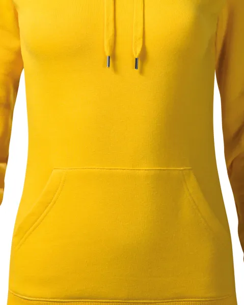 Damska bluza z kapturem bez zamka - Zwężany krój z bocznymi szwami