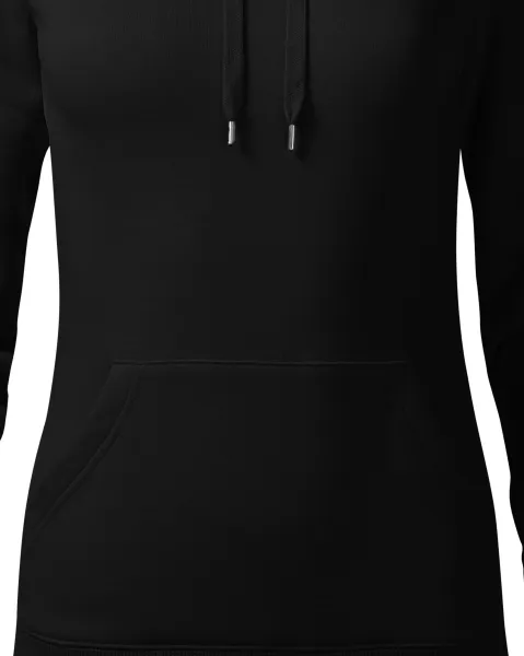 Damska bluza z kapturem bez zamka - Zwężany krój z bocznymi szwami