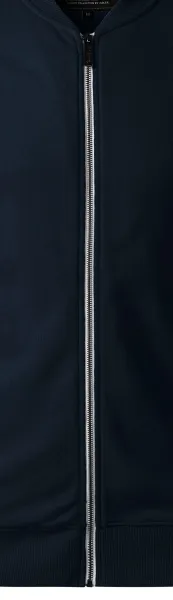 Bluza męska z ukrytymi kieszeniami - Biały metalowy zamek błyskawiczny