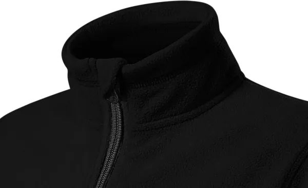 Kontrastowa kurtka z polaru dla dzieci - Podwyższony kołnierz chroniący szyję przed zimnem