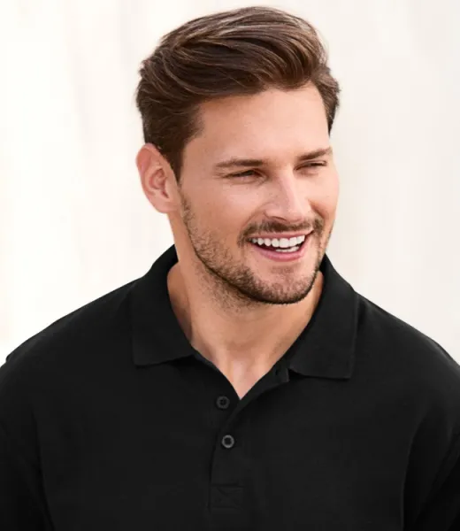 Elegancka męska koszulka polo - Zapięcie na 3 guziki