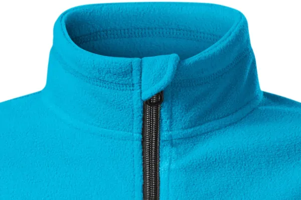 Kontrastowa kurtka z polaru dla dzieci - Zapięcie na zamek błyskawiczny aż do brody