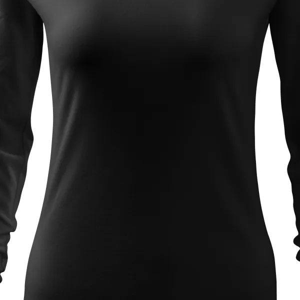 Damska dopasowana koszulka, dekolt w szpic - Łagodnie zwężane cięcie