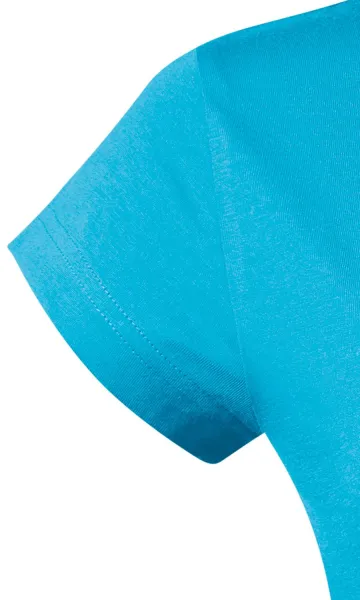 T-shirt damski slim fit z okrągłym dekoltem - Krótkie rękawy