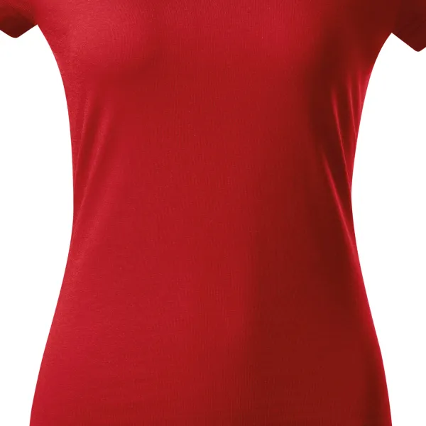 T-shirt damski slim fit z okrągłym dekoltem - Łagodnie zwężane cięcie