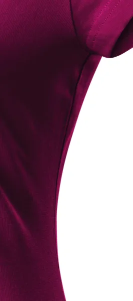 T-shirt damski slim fit z okrągłym dekoltem - Krój z bocznymi szwami