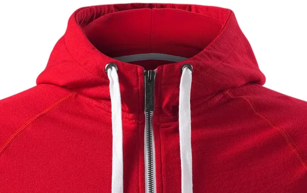 Męska kontrastowa bluza z kapturem - Kaptur ze ściągaczami