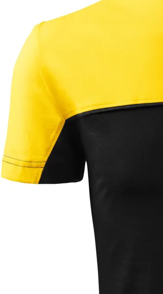 Dwukolorowa bawełniana koszulka - Klasyczne krótkie rękawy