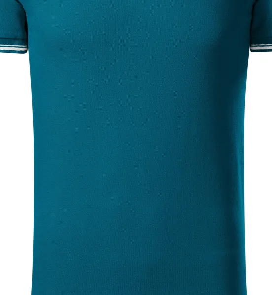 Męska koszulka polo z kontrastowymi detalami - Łagodnie zwężane cięcie