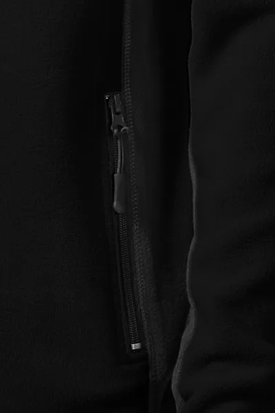 Męska kontrastowa kurtka polarowa - Praktyczne kieszenie zapinane na zamek