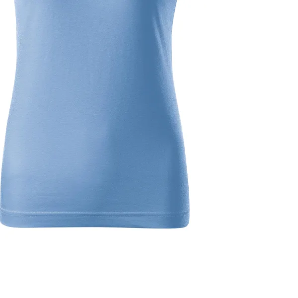 Prosta koszulka damska - Łagodnie zwężane cięcie