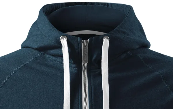 Męska kontrastowa bluza z kapturem - Kaptur ze ściągaczami