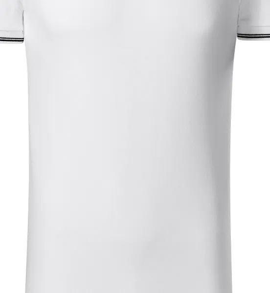 Męska koszulka polo z kontrastowymi detalami - Łagodnie zwężane cięcie