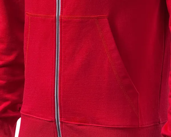 Męska kontrastowa bluza z kapturem - Kieszenie w stylu kangura