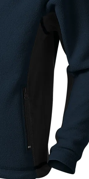 Kontrastowa kurtka z polaru dla dzieci - Ciemne kontrastujące detale