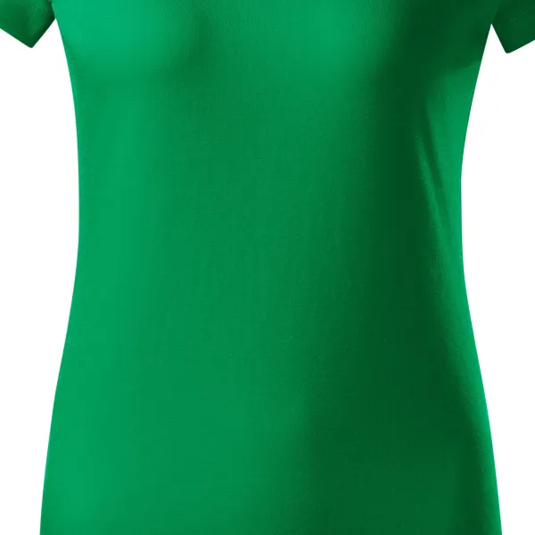 Prosta koszulka damska - Łagodnie zwężane cięcie