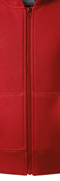 Bluza dziecięca z kapturem - Zamek błyskawiczny w kolorze bluzy