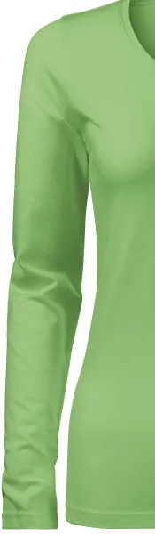 Damska dopasowana koszulka z długim rękawem - Klasyczne długie rękawy