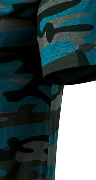 Koszulka w kamuflażu - Krój z bocznymi szwami