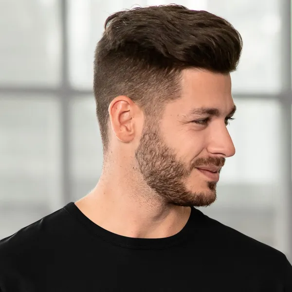 Trwała koszulka męska - Klasyczny okrągły dekolt