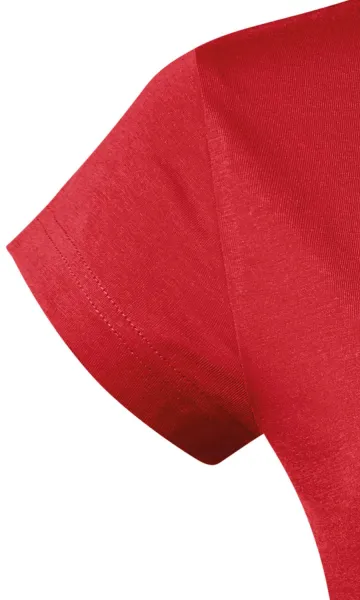 T-shirt damski slim fit z okrągłym dekoltem - Krótkie rękawy