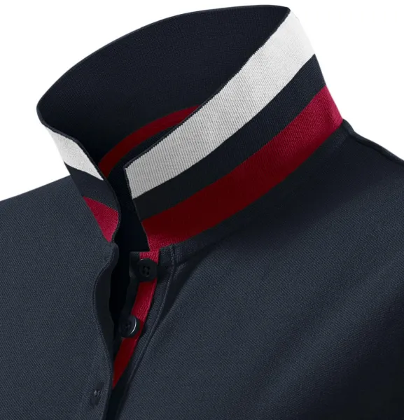 Damska koszulka polo z kołnierzem do góry - Kołnierzyk z dwoma sposobami noszenia