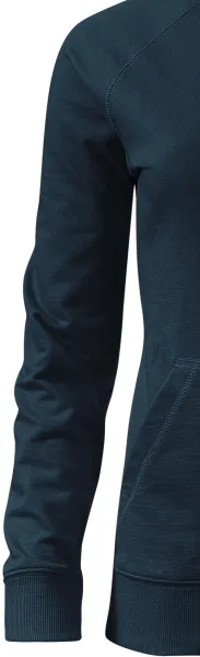 Kontrastowa bluza damska z kapturem - Klasyczne długie rękawy