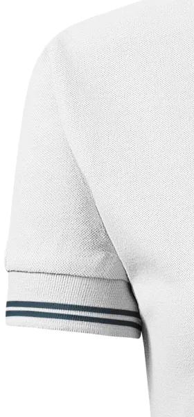 Kontrastowa koszulka polo damska - Klasyczne krótkie rękawy