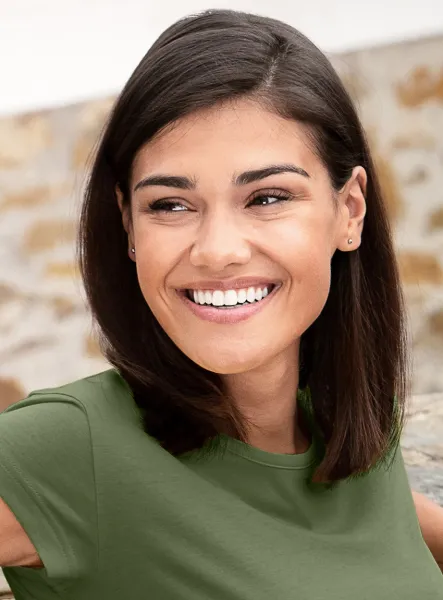 Modna koszulka damska - Klasyczny okrągły dekolt