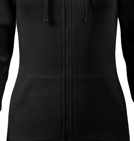 Bluza damska z kapturem - Zwężany krój z bocznymi szwami