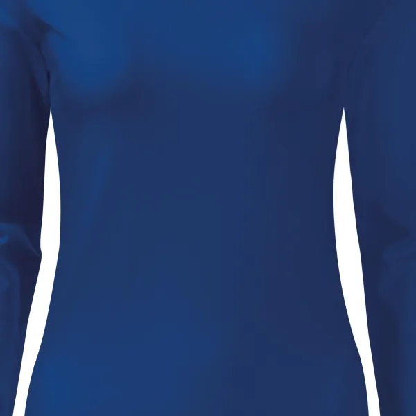 Damska dopasowana koszulka z długim rękawem - Łagodnie zwężane cięcie