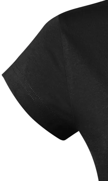 T-shirt damski slim fit z okrągłym dekoltem - Krótkie rękawy