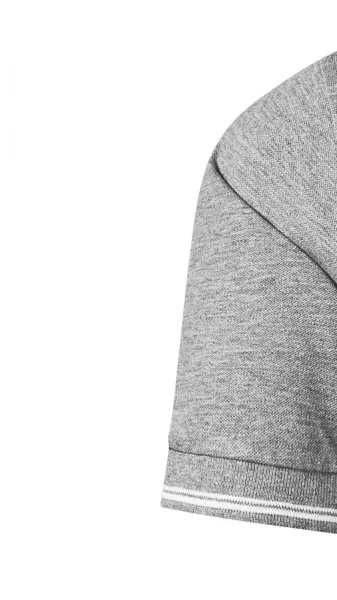 Męska koszulka polo z kontrastowymi detalami - Klasyczne krótkie rękawy