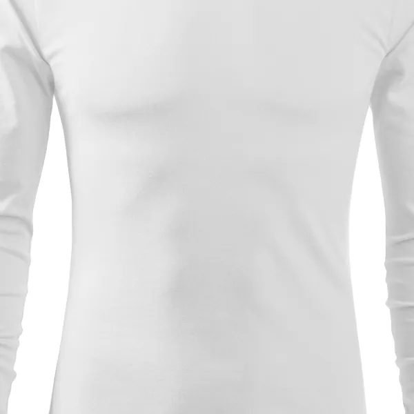 Męska koszulka z długim rękawem - Lekko dopasowany krój