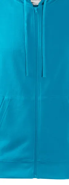 Bluza męska z kapturem - Zamek błyskawiczny w kolorze bluzy
