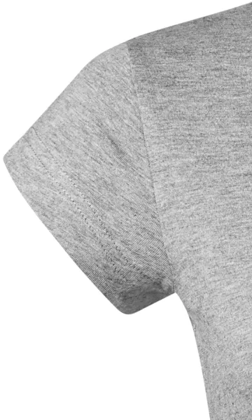 T-shirt damski slim fit z dekoltem w szpic - Bardzo krótkie rękawy