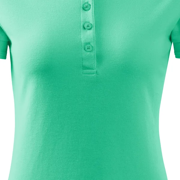 Damska elegancka koszulka polo - Łagodnie zwężane cięcie