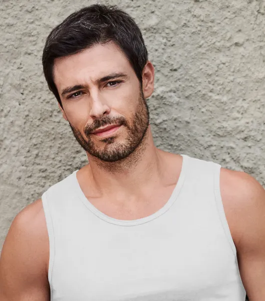 Tank top męski - Klasyczny okrągły dekolt