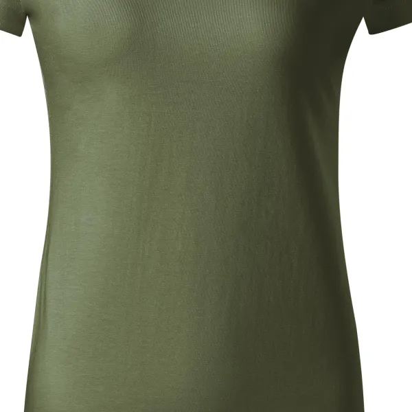 Prosta koszulka damska - Łagodnie zwężane cięcie