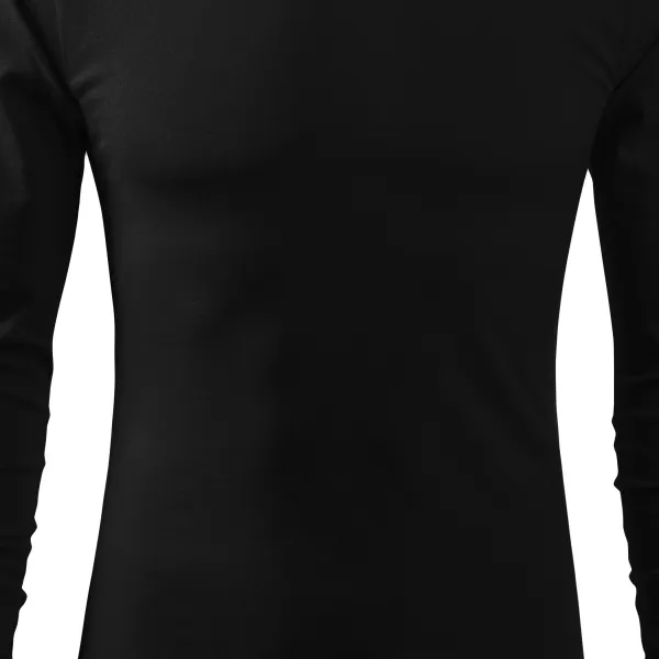 Męska koszulka z długim rękawem - Lekko dopasowany krój