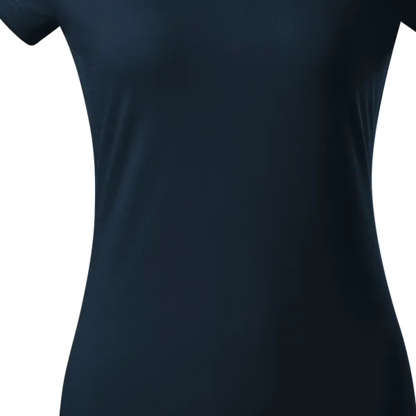 T-shirt damski slim fit z dekoltem w szpic - Łagodnie zwężane cięcie