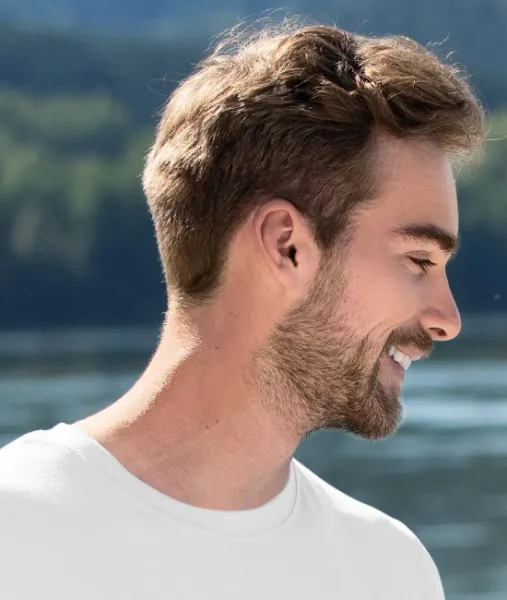 Modna koszulka męska - Klasyczny okrągły dekolt