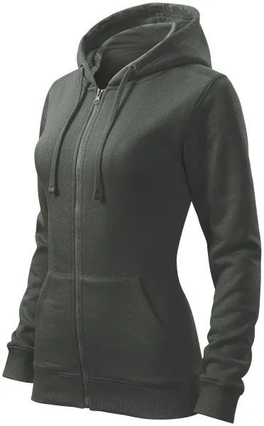 Bluza damska z kapturem - Bluza damska z zamkiem i kapturem