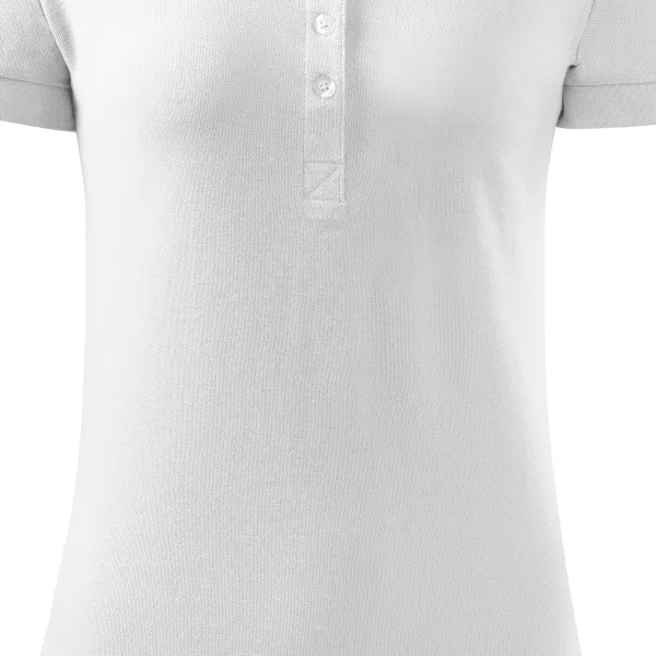 Damska koszulka polo - Delikatnie zwężane cięcie