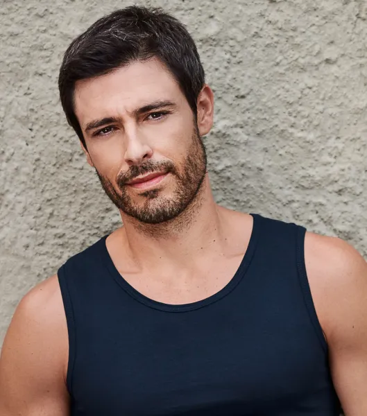 Tank top męski - Klasyczny okrągły dekolt